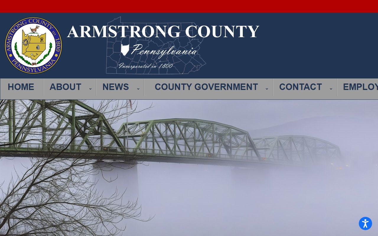 Armstrong County government website for jail roster and inmate records