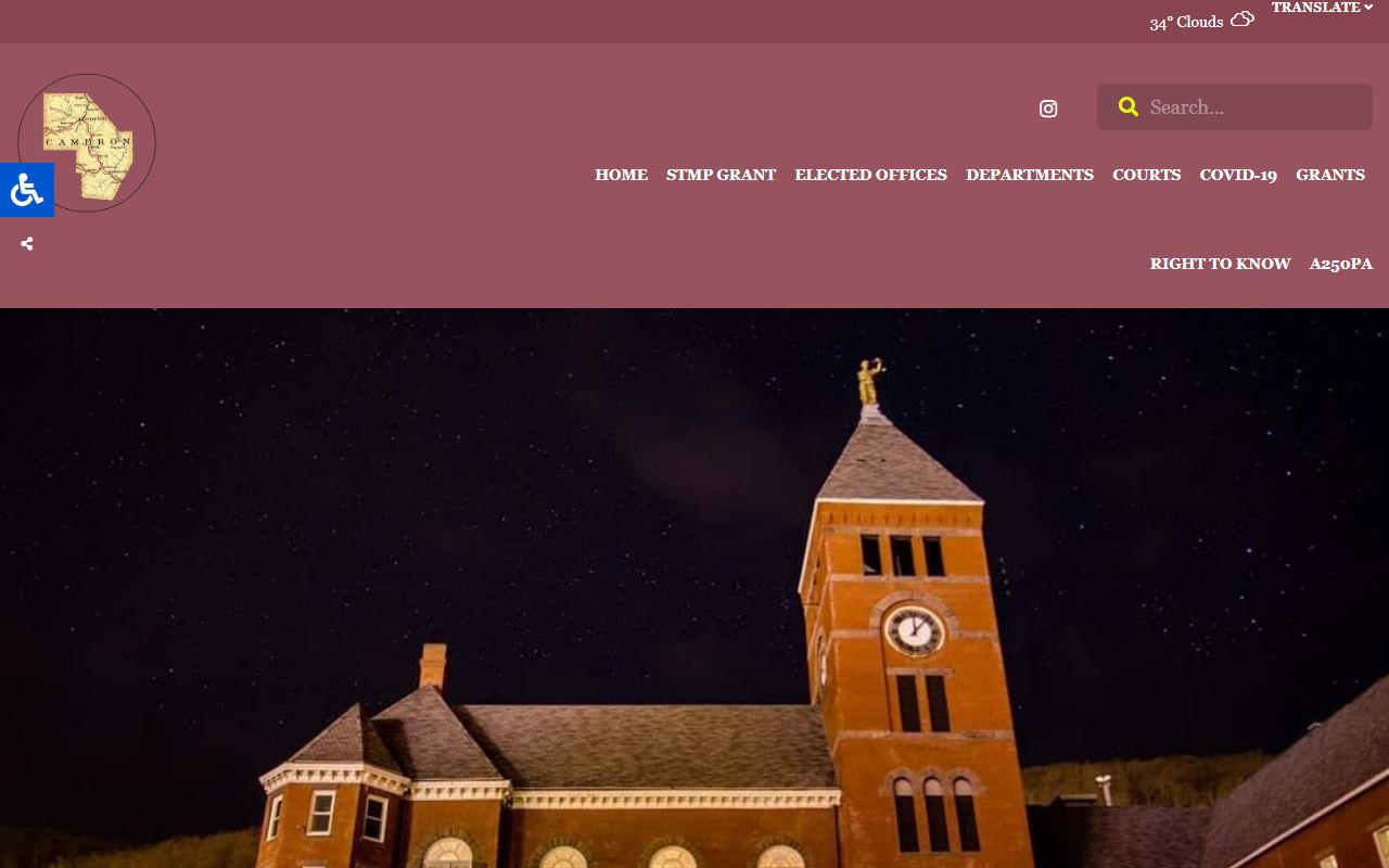 Cameron County government website for jail roster and sheriff office records