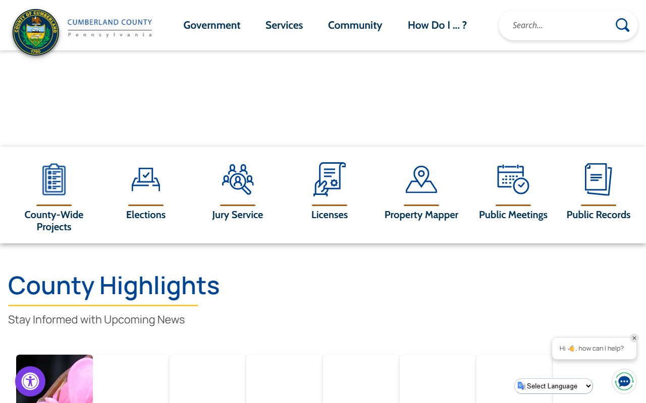 Cumberland County government portal for jail roster and inmate services information