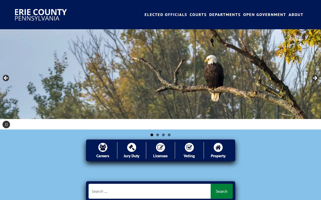 Erie County government website resources for jail roster and public records searches