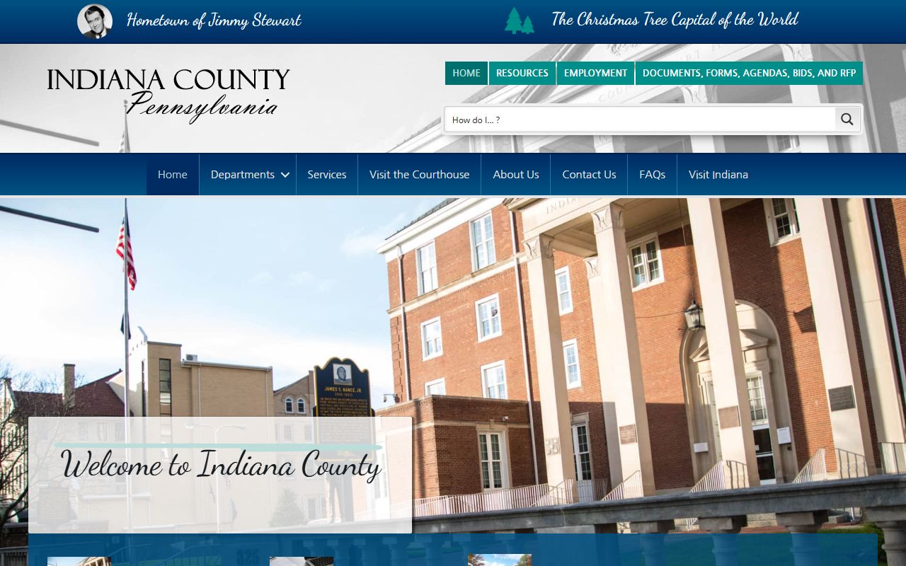 Indiana County government website for Indiana County jail roster and inmate information