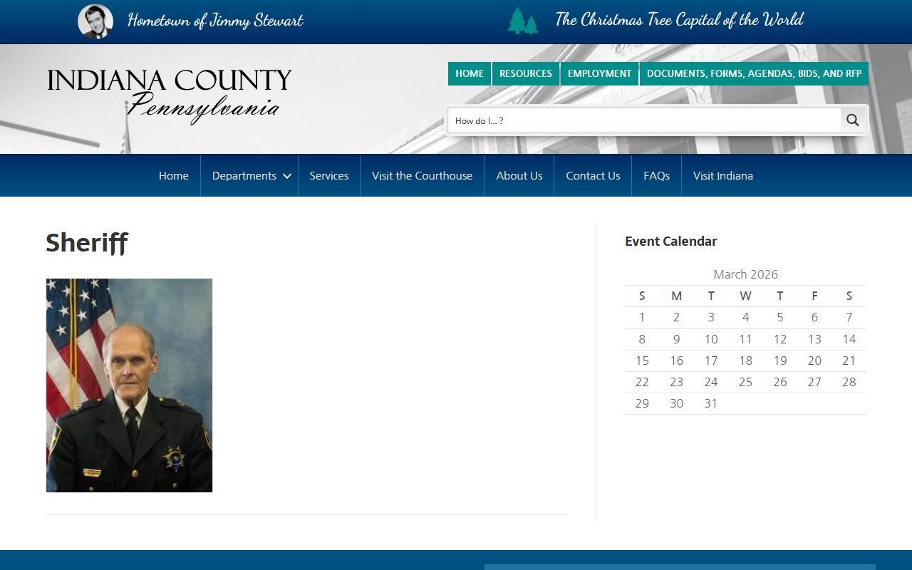 Indiana County Sheriff's Office for jail roster and inmate search in Indiana County PA