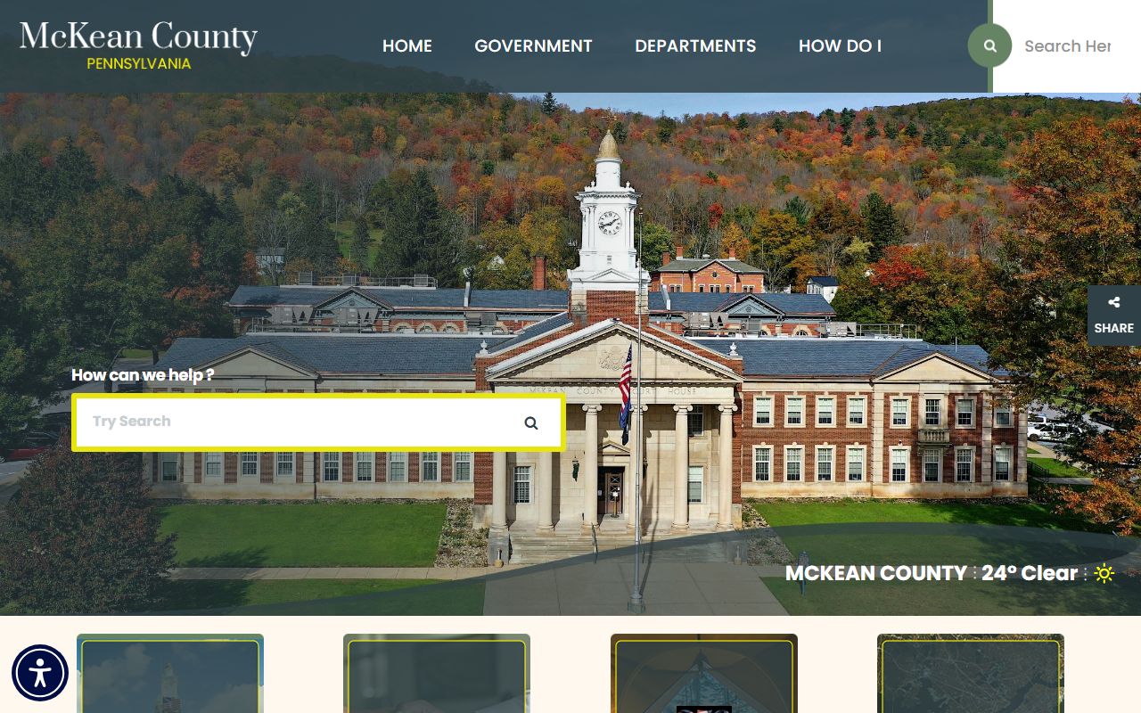 McKean County government website for jail roster and public records in Smethport