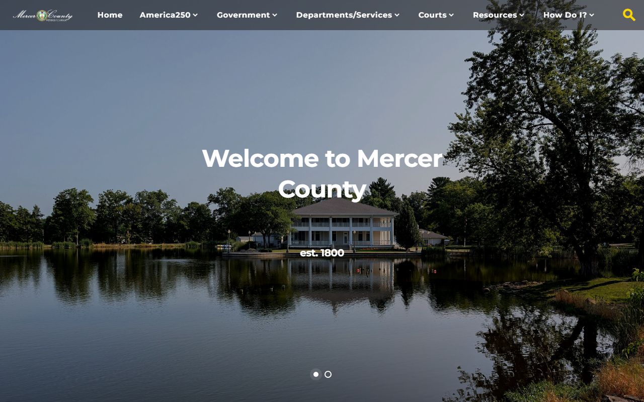 Mercer County government website for jail roster and public records