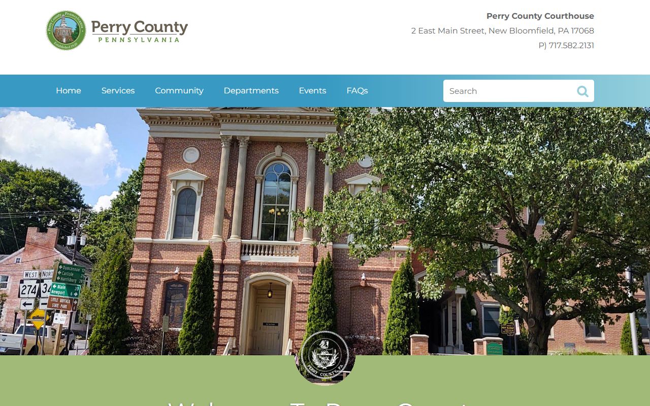 Perry County government website for jail roster and inmate records