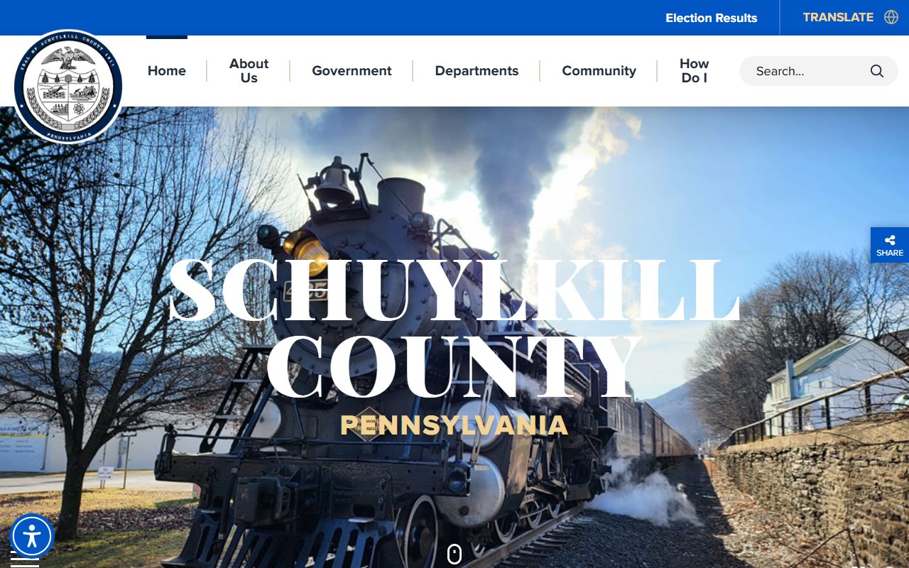 Schuylkill County government website for jail roster and inmate search